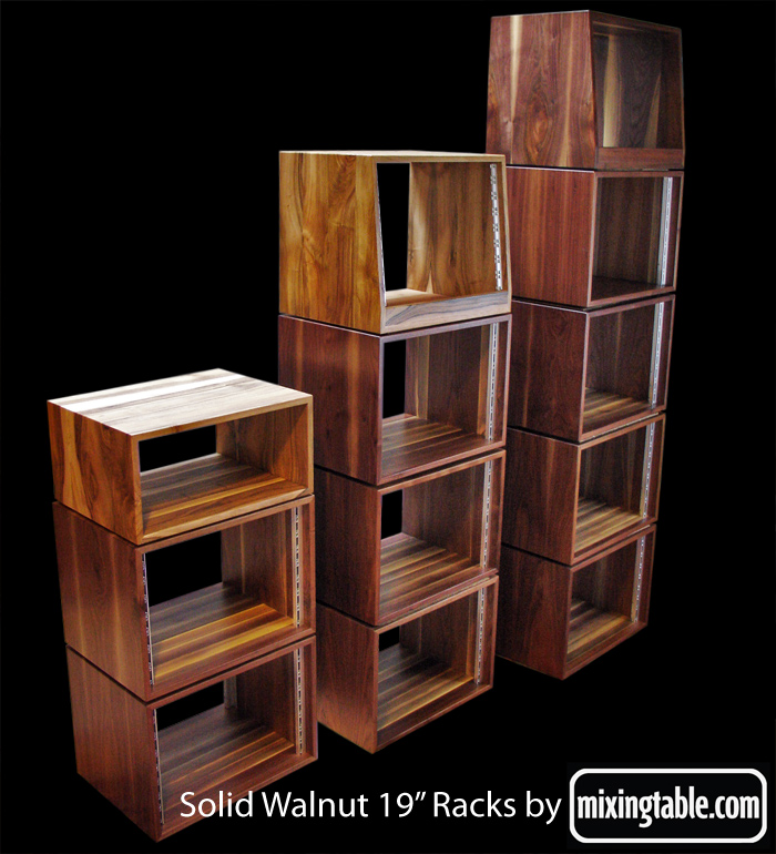 19 inch walnut racks for audio gear by