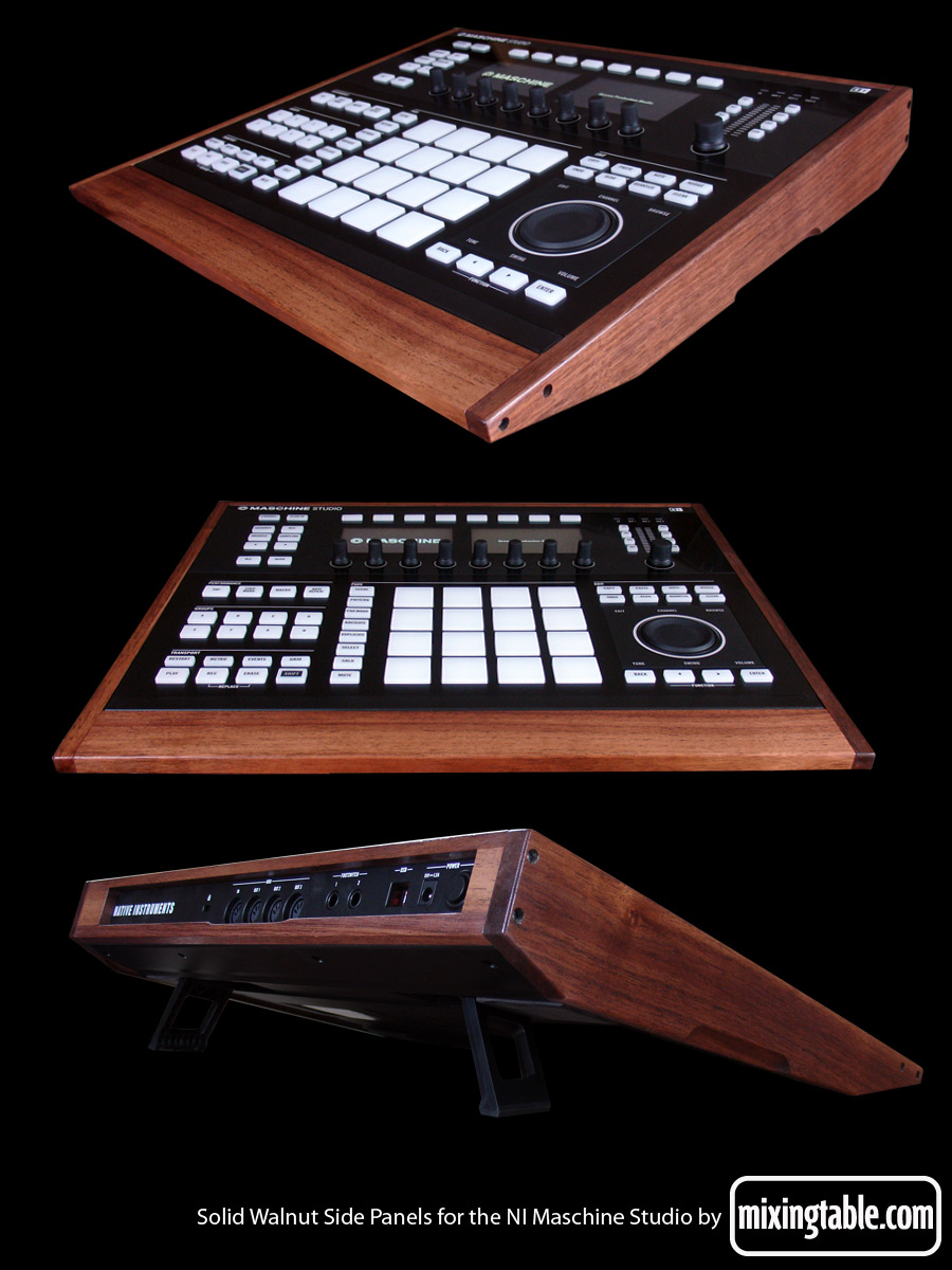 Walnut Side Panels for Maschine Studio by Mixingtable.com