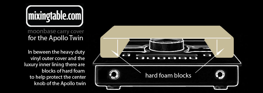 moonbase carry cover for Apollo Twin by mixingtable.com